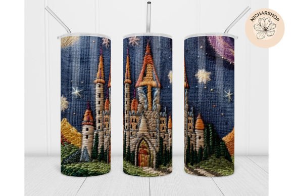 20oz 3D Castle Tumbler Wrap Design Review