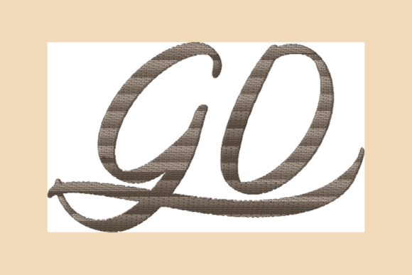Go Lettering Swashes: Elegant Sweatshirt Embroidery