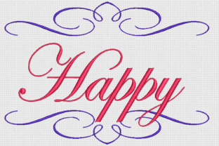 Happy in Edwardian Script: An Embroidery Design Review